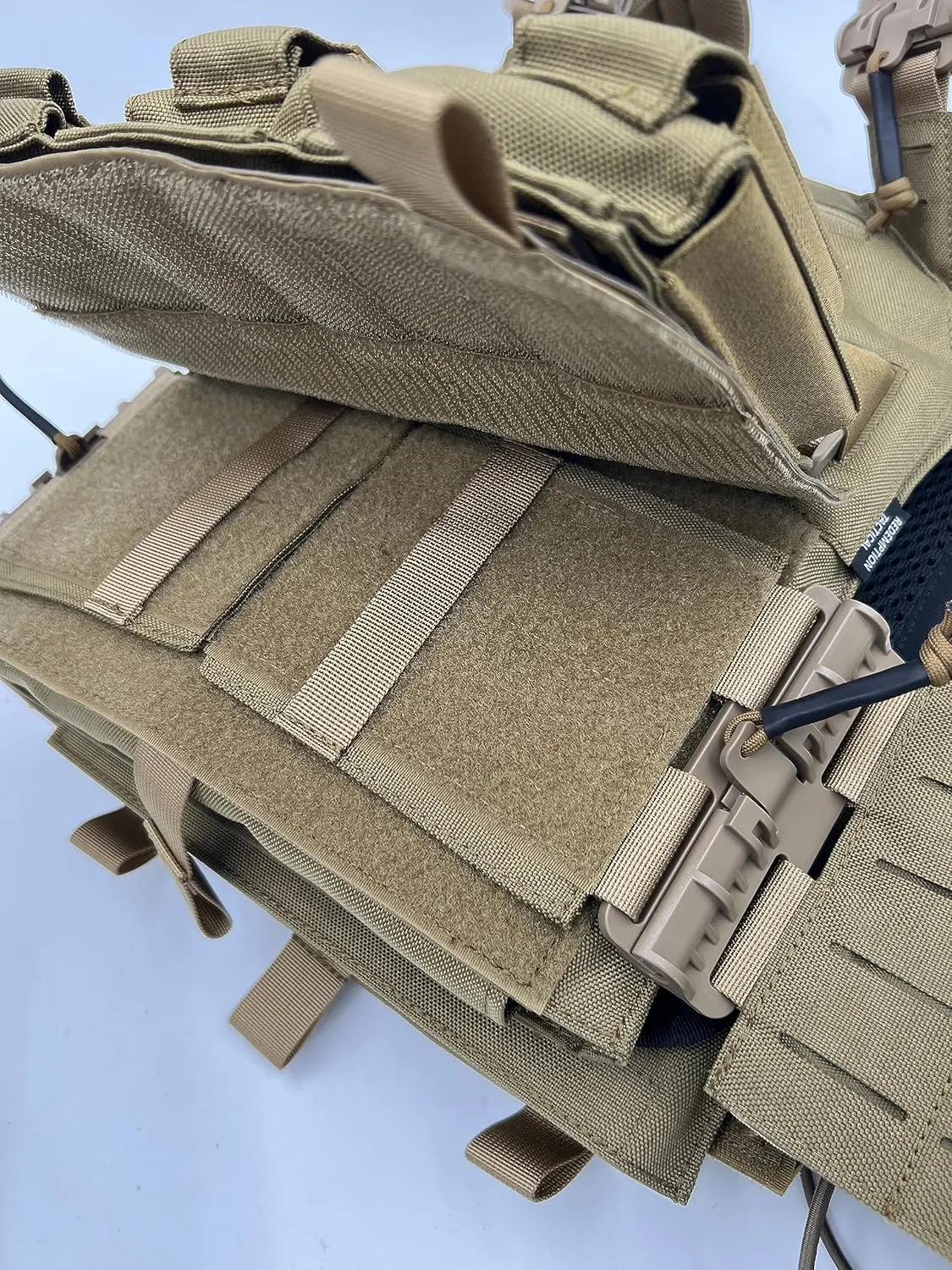 Crusader 2.0 Tactical Molle Quick Release Buckles Vest with Side Cummerbund Pouches and Triple mag Pouch