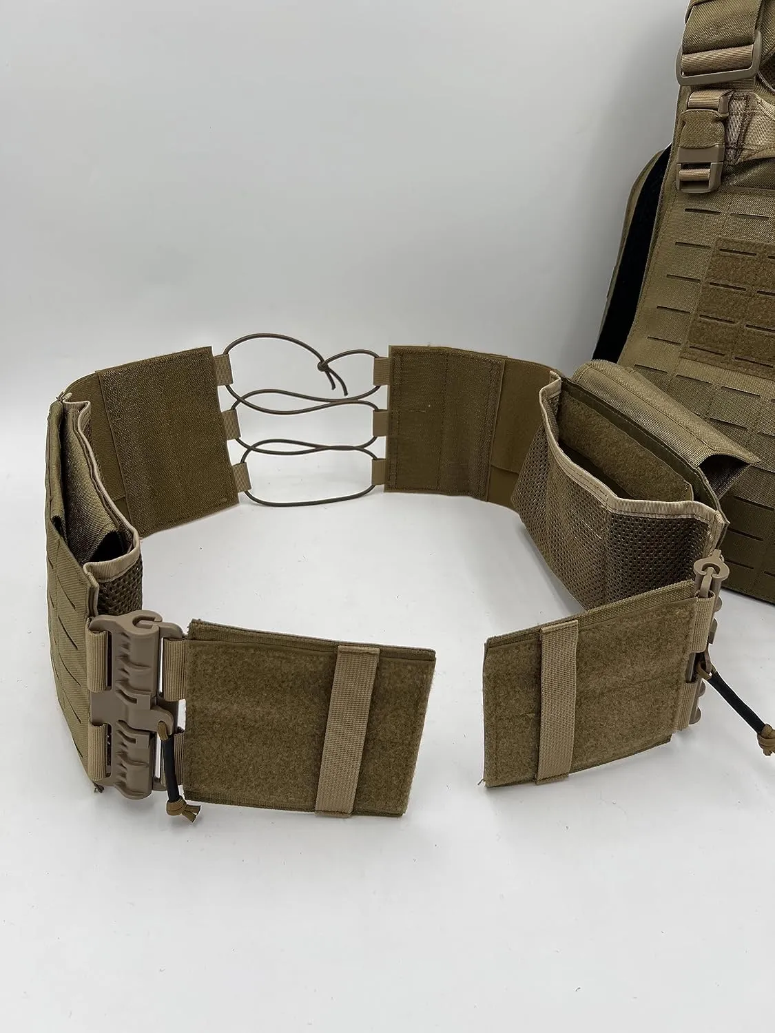 Crusader 2.0 Tactical Molle Quick Release Buckles Vest with Side Cummerbund Pouches and Triple mag Pouch