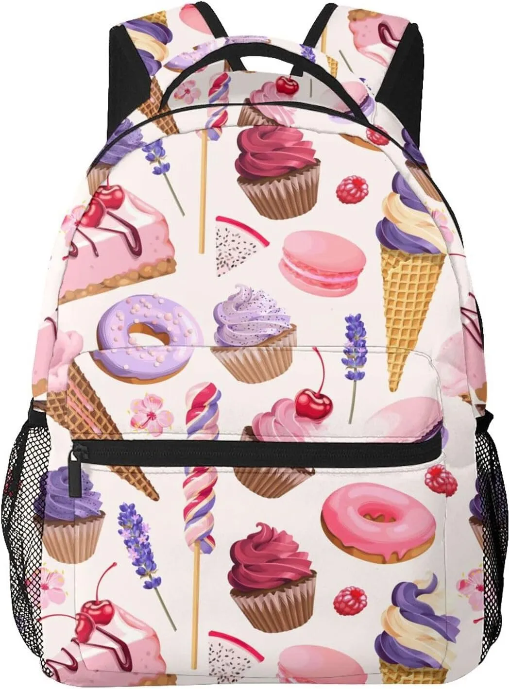 Cupcakes Donut Ice Cream Backpack Laptop Backpack Sports Travel Shoulder bag Light casual backpack