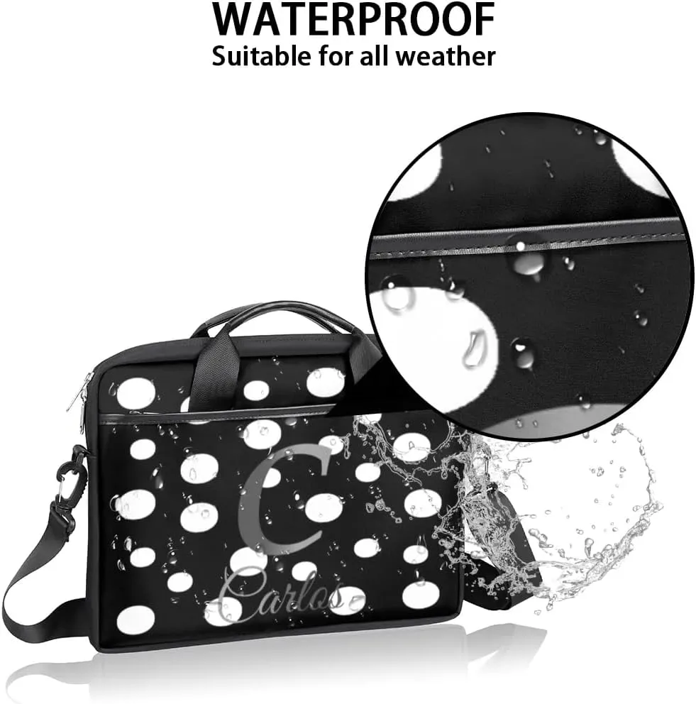 Custom Laptop Bag with Name, Personalized Shoulder Bag for Laptop, Customized Portable Computer Bag for Business (BG)