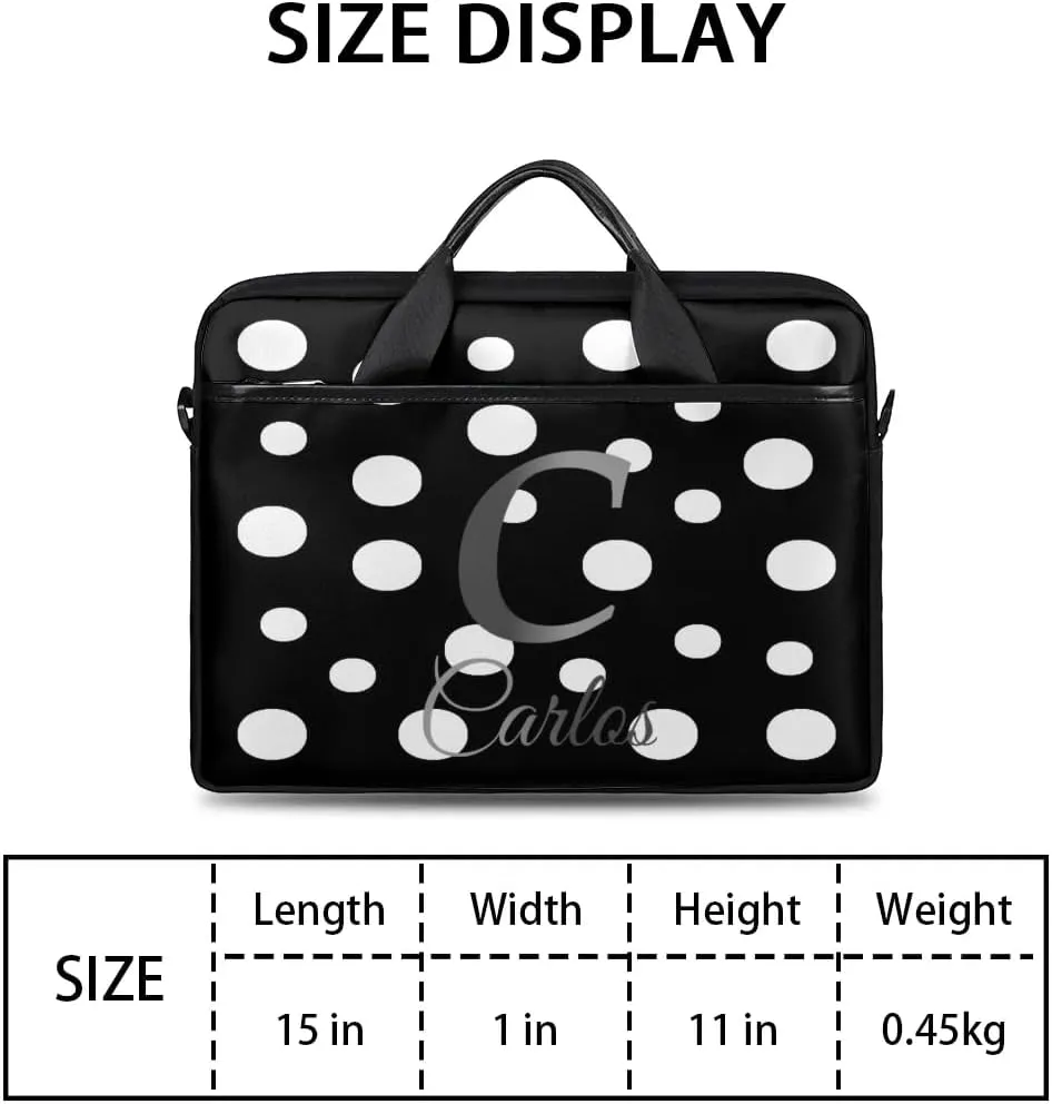 Custom Laptop Bag with Name, Personalized Shoulder Bag for Laptop, Customized Portable Computer Bag for Business (BG)