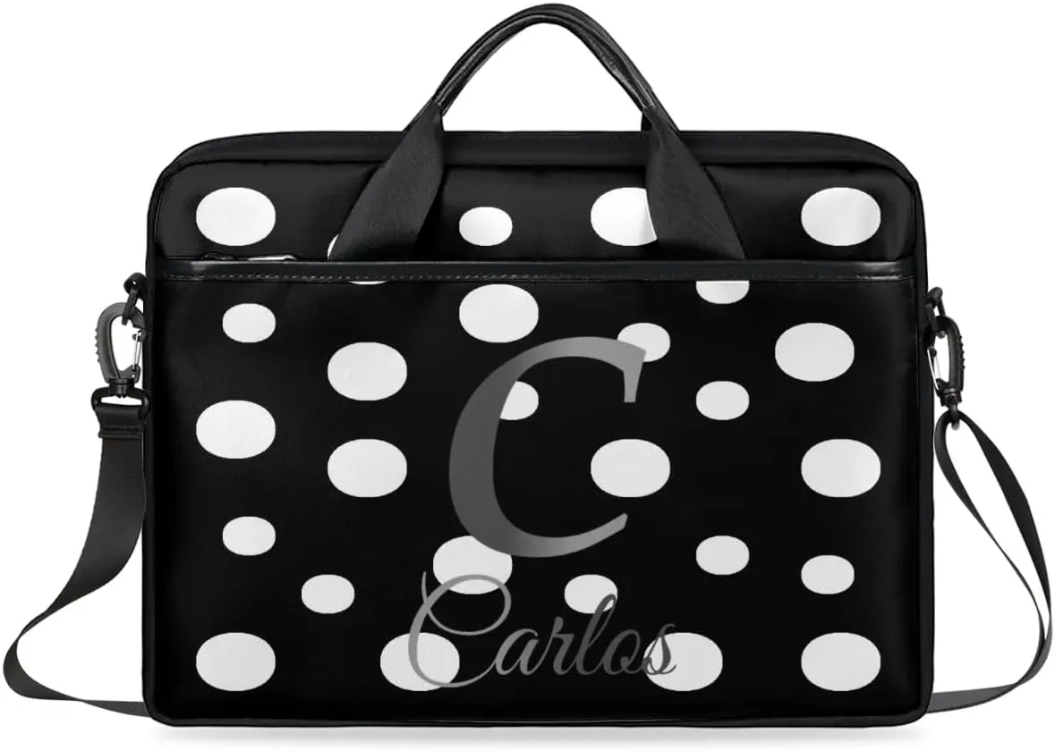 Custom Laptop Bag with Name, Personalized Shoulder Bag for Laptop, Customized Portable Computer Bag for Business (BG)