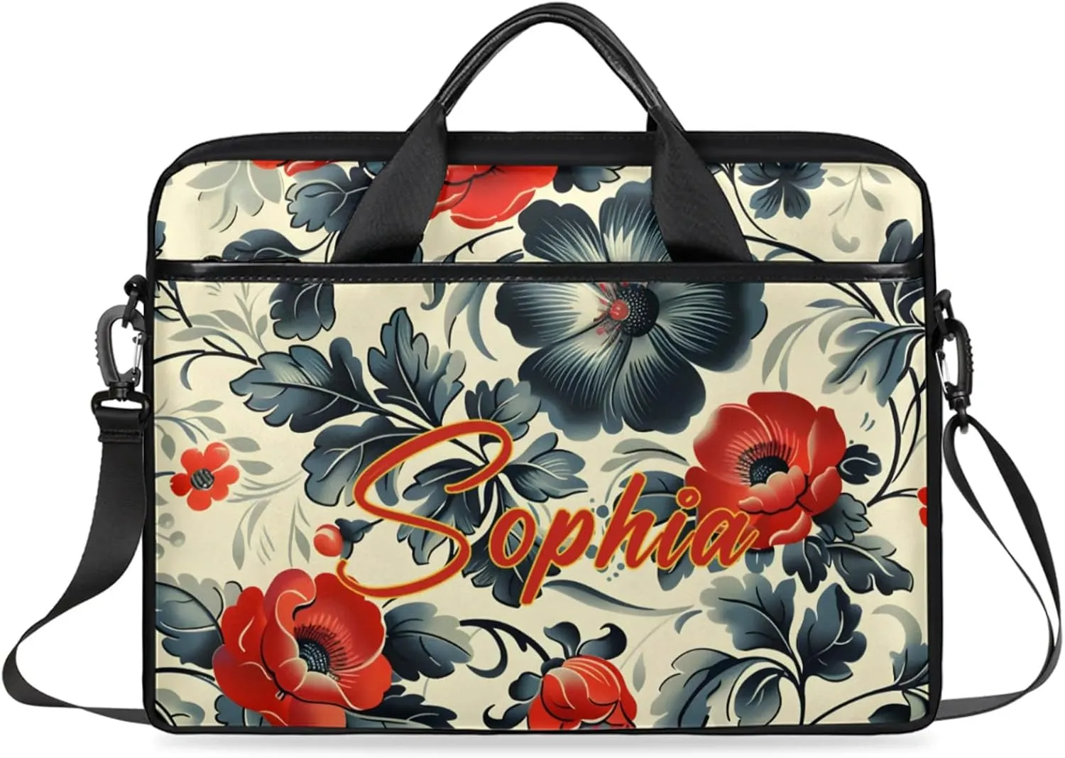 Custom Laptop-Bag with Name,Lightweight Portable Personalized Shoulder Computer-Bag,Customized Briefcase for Women