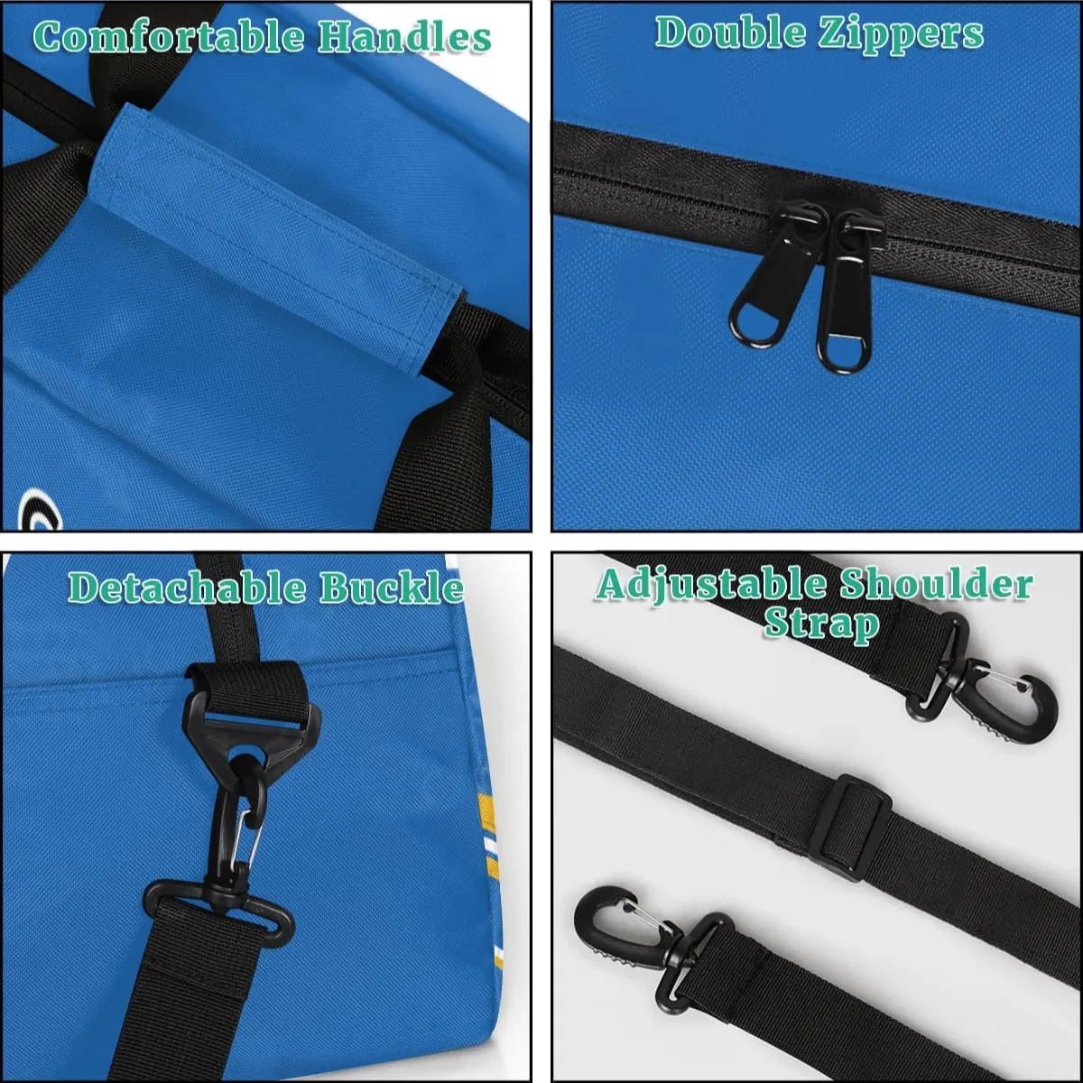 Custom Name American Football Sports Bag, Personalized Rugby Balls Sports Gym Duffel Bag, Travel Weekender Tote Carry-On Training Perform Bag, Sports Rugby