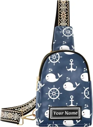 Custom Sling Bag for Women Cute Personalized Leather Crossbody Shoulder Bags Chest Bag