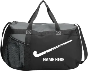 Customized Girl Add Your Name Field Hockey Sports Duffel Bag: Gym Duffel Bag