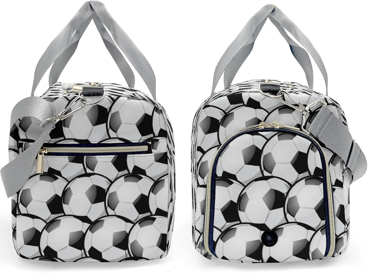 Customized Travel Duffel Bag with Name Arrange Football Personalized Sports Gym Bag Waterproof Weekend Luggage Bag