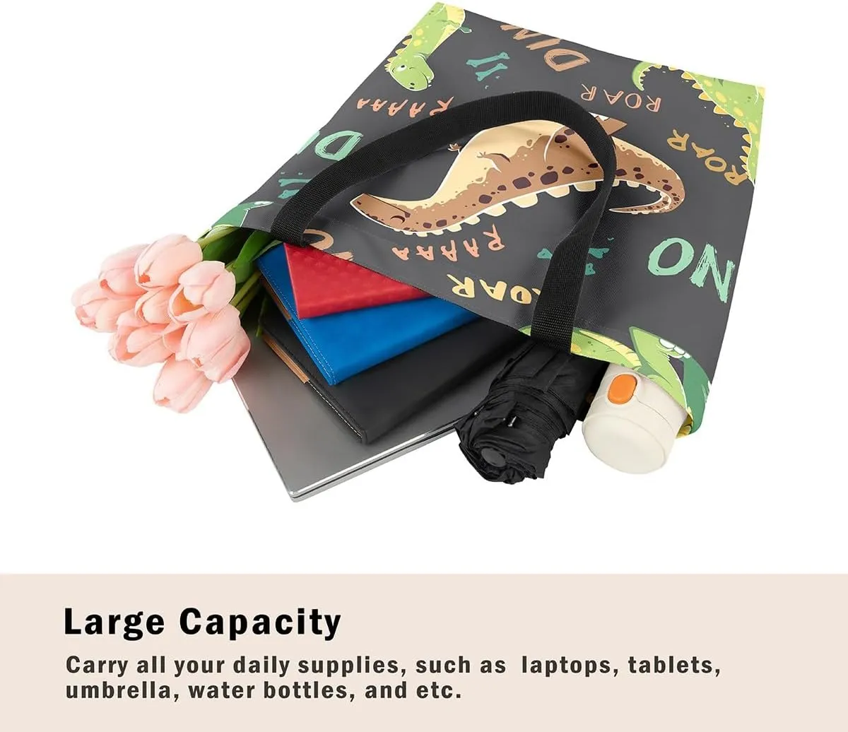 Cute Axolotl Canvas Tote Bag Rainbow Axolotls Shoulder Bag,Ocean Nautical Sea Animal Reusable Grocery Shoulder Bag