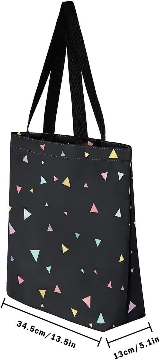 Cute Axolotl Canvas Tote Bag Rainbow Axolotls Shoulder Bag,Ocean Nautical Sea Animal Reusable Grocery Shoulder Bag