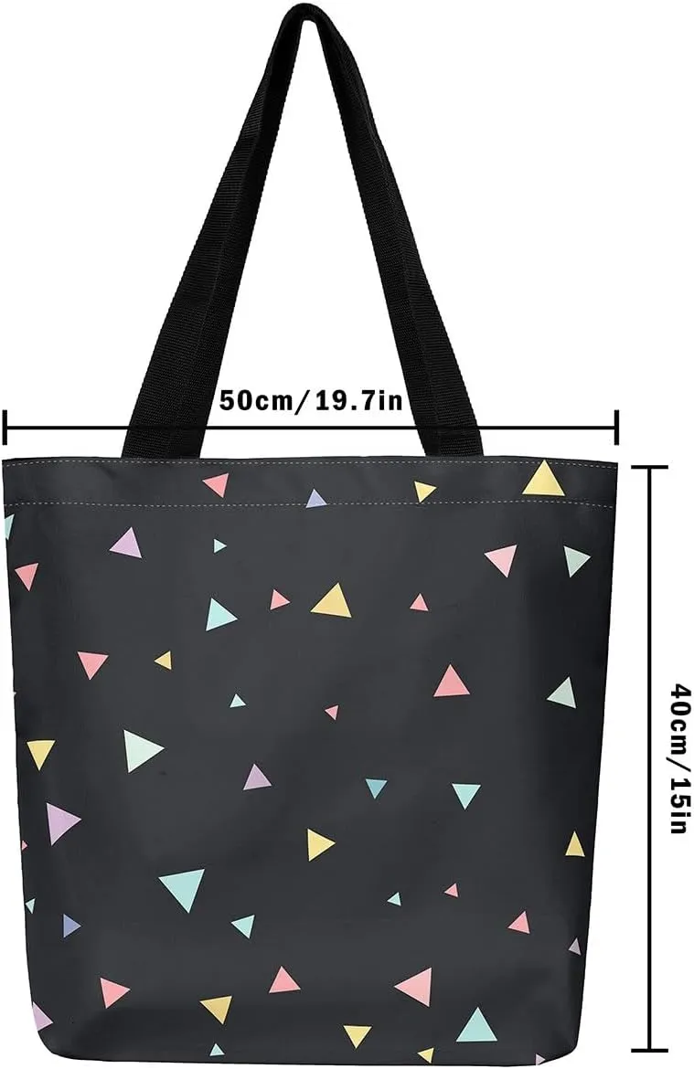 Cute Axolotl Canvas Tote Bag Rainbow Axolotls Shoulder Bag,Ocean Nautical Sea Animal Reusable Grocery Shoulder Bag