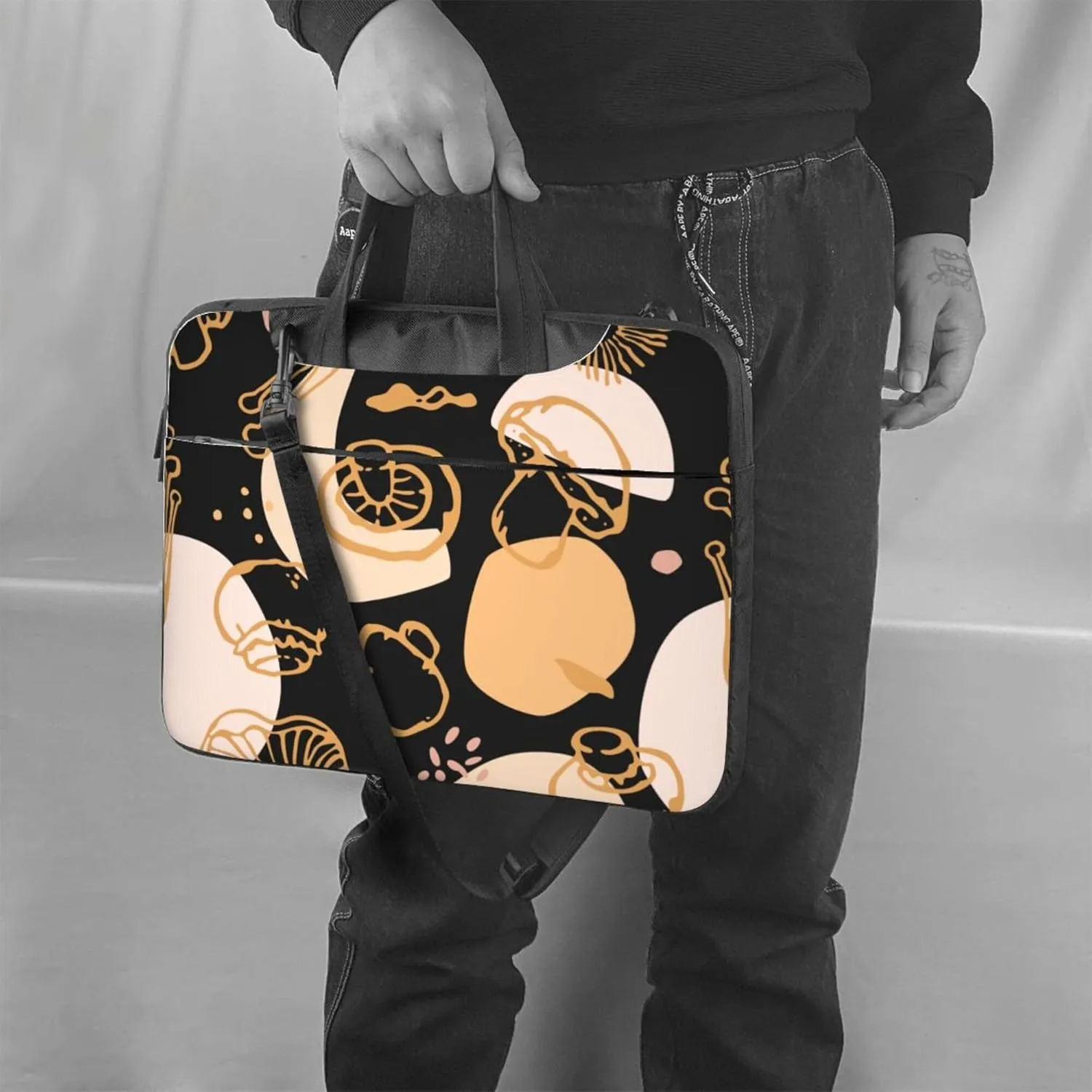 Cute Cartoon Rat Laptop Shoulder Bag ​for Men Women, Computer Carrying Case Messenger Bag with Strap