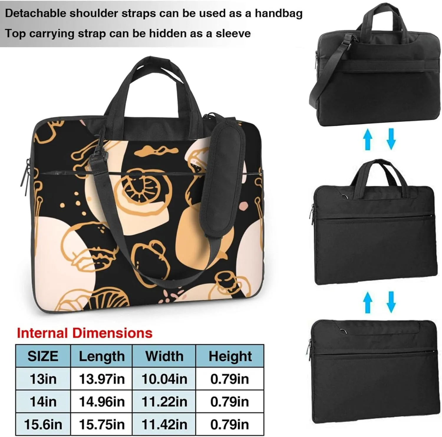 Cute Cartoon Rat Laptop Shoulder Bag ​for Men Women, Computer Carrying Case Messenger Bag with Strap