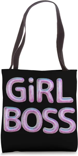 Cute Girl Boss Powerful Business Woman Entrepreneur Bling Tote Bag