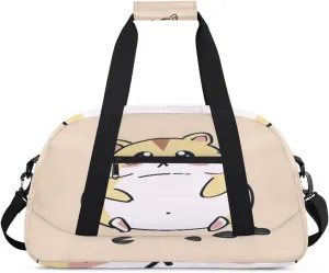 Cute Hamsters Gym Duffel Bag for Men Women Chubby Hamsters Sports Tote Bag with Adjustable Shoulder Strap for Dance Gymnastics Traveling Outdoor Camping Overnight Stay
