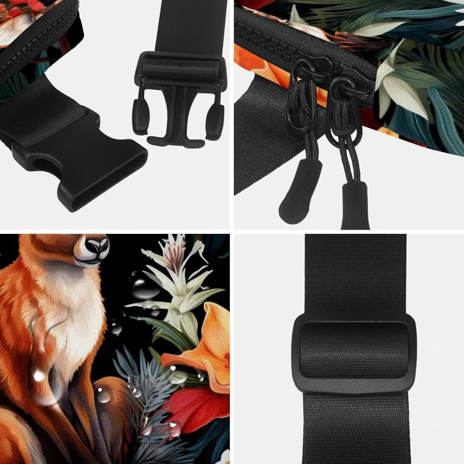 Cute Kangaroo-1663 Crossbody Fanny Pack for Men&Women,Belt Bag for Travel Casual Walking Running Hiking Cycling