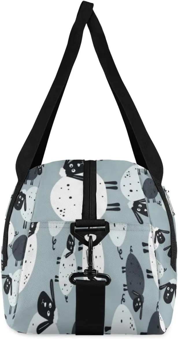 Cute Lamb Gym Bag, Duffle Bag, Weekender Bag, Duffel Bag, Overnight Bag, Travel Duffel Bag, Dance Bag, Tote Bag, Beach Bag, Pool Bag, Gym Duffle Bag, Carry on Bag