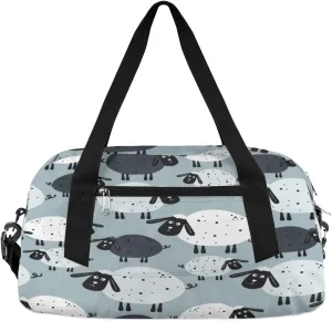 Cute Lamb Gym Bag, Duffle Bag, Weekender Bag, Duffel Bag, Overnight Bag, Travel Duffel Bag, Dance Bag, Tote Bag, Beach Bag, Pool Bag, Gym Duffle Bag, Carry on Bag