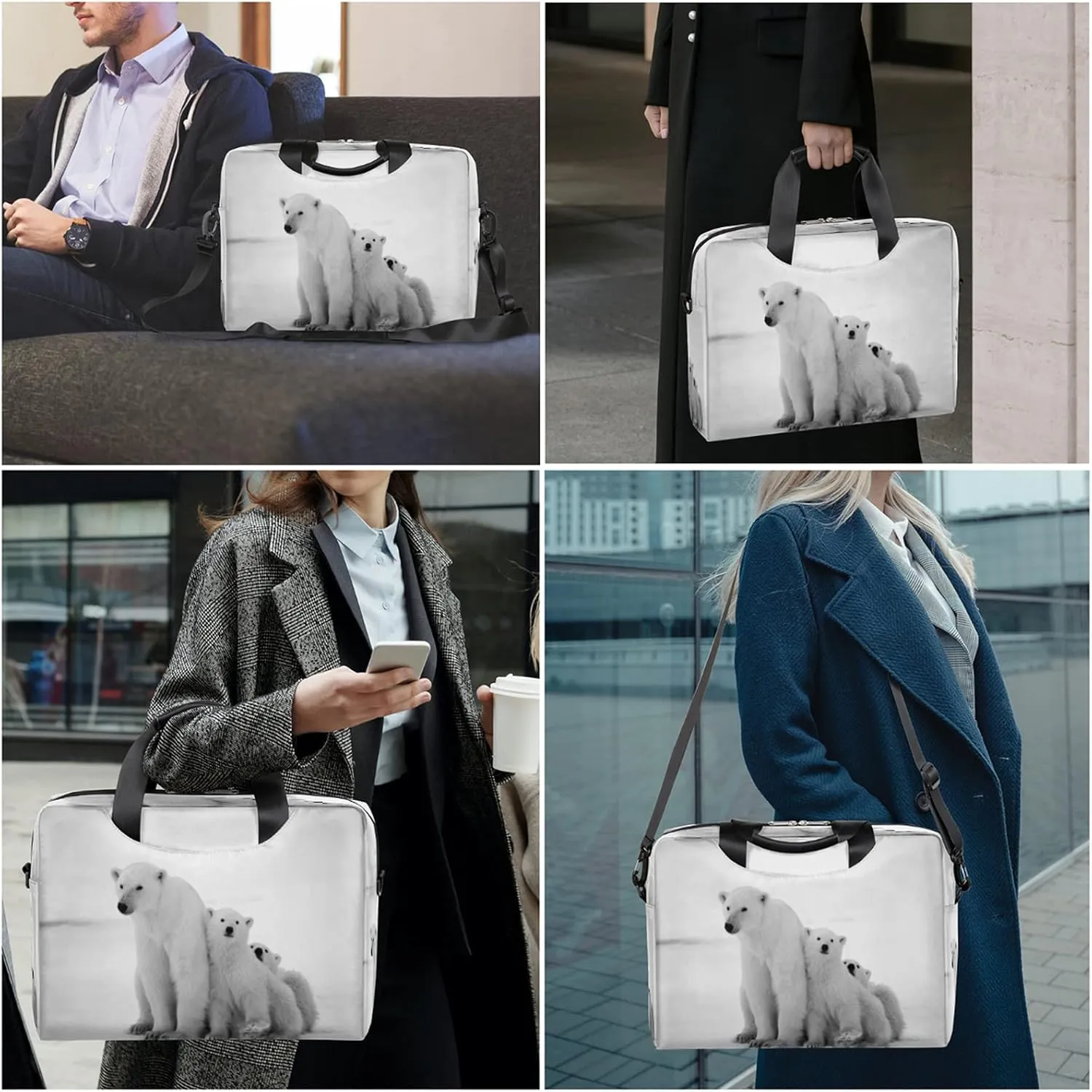 Cute Laptop Shoulder Bag for Women Men, Computer Laptop Bag Laptop Sleeve Case Laptop Satchel Briefcase Carrying Bag QA-1