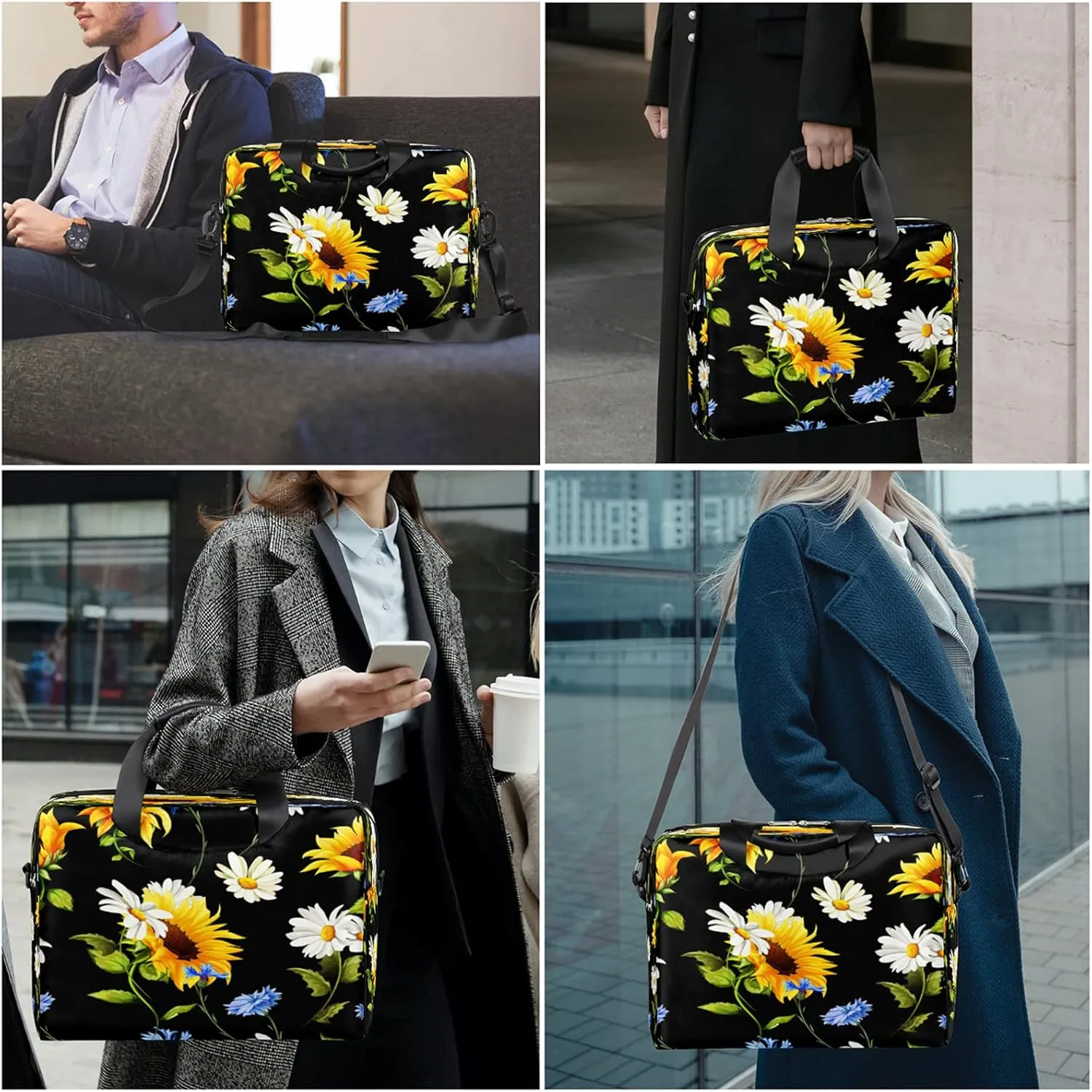 Cute Laptop Shoulder Bag for Women Men, Computer Laptop Bag Laptop Sleeve Case Laptop Satchel Briefcase Carrying Bag QA-1