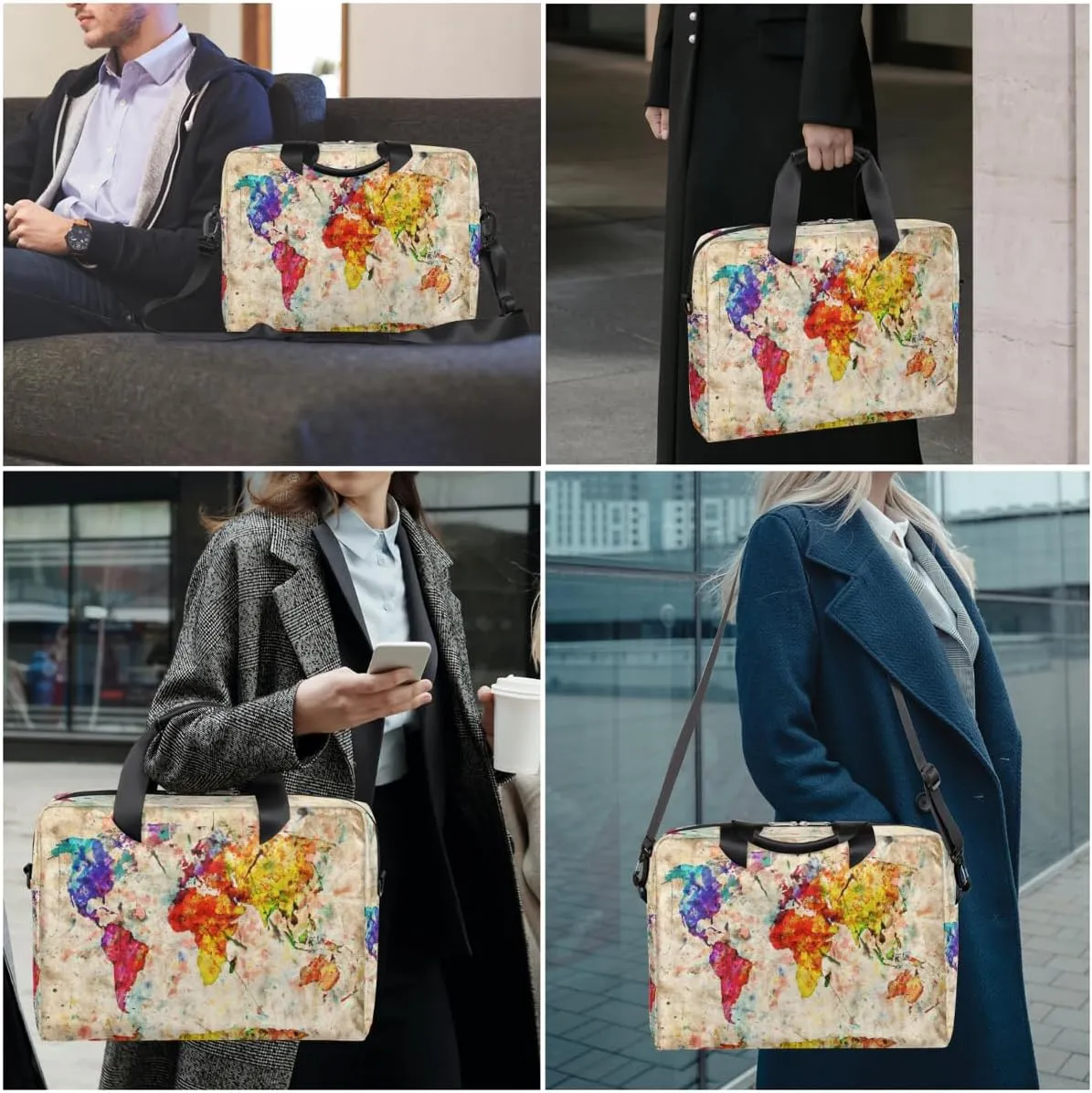 Cute Laptop Shoulder Bag for Women Men, Computer Laptop Bag Laptop Sleeve Case Laptop Satchel Briefcase Carrying Bag QA-1