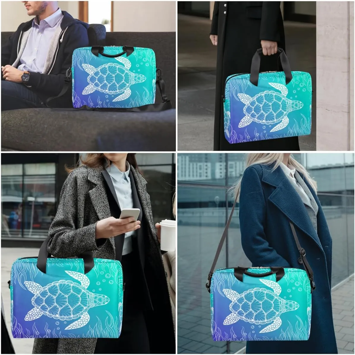 Cute Laptop Shoulder Bag for Women Men, Computer Laptop Bag Laptop Sleeve Case Laptop Satchel Briefcase Carrying Bag QA-1