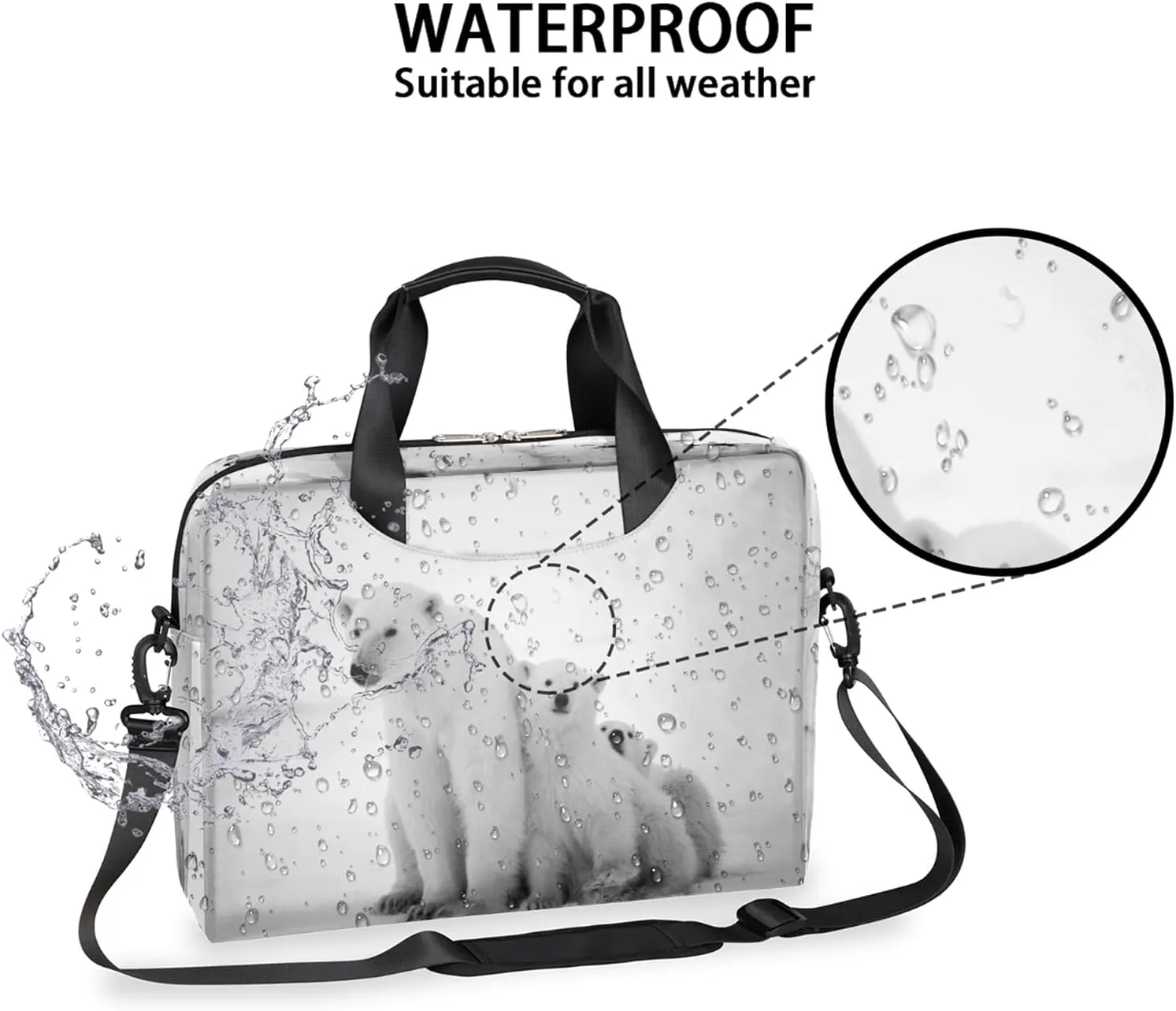 Cute Laptop Shoulder Bag for Women Men, Computer Laptop Bag Laptop Sleeve Case Laptop Satchel Briefcase Carrying Bag QA-1