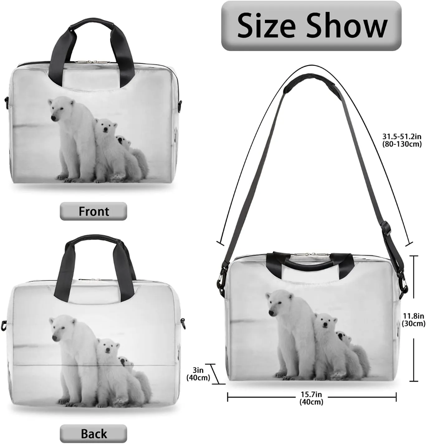 Cute Laptop Shoulder Bag for Women Men, Computer Laptop Bag Laptop Sleeve Case Laptop Satchel Briefcase Carrying Bag QA-1