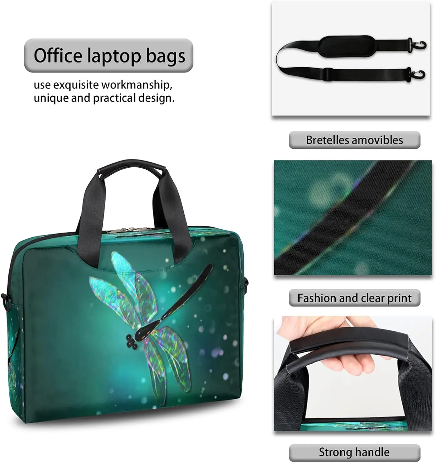 Cute Laptop Shoulder Bag for Women Men, Computer Laptop Bag Laptop Sleeve Case Laptop Satchel Briefcase Carrying Bag QA-1