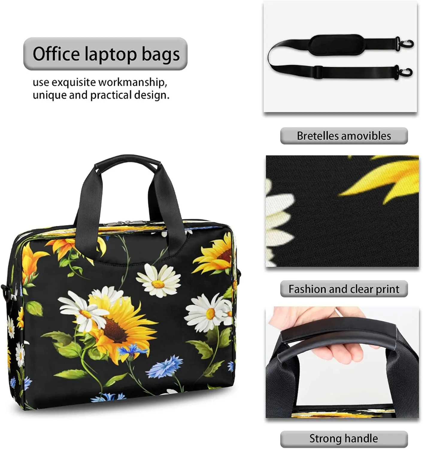 Cute Laptop Shoulder Bag for Women Men, Computer Laptop Bag Laptop Sleeve Case Laptop Satchel Briefcase Carrying Bag QA-1