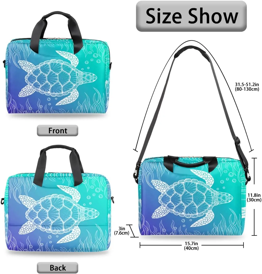 Cute Laptop Shoulder Bag for Women Men, Computer Laptop Bag Laptop Sleeve Case Laptop Satchel Briefcase Carrying Bag QA-1