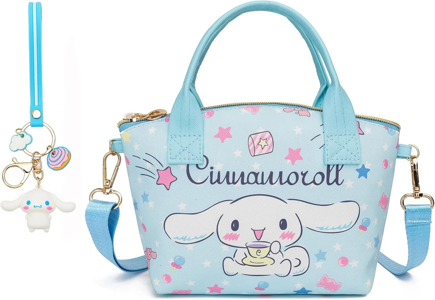 Cute Mini Purse Crossbody, Soft PU Leather Messenger Shoulder Bag Cartoon Handbag, 2Pcs