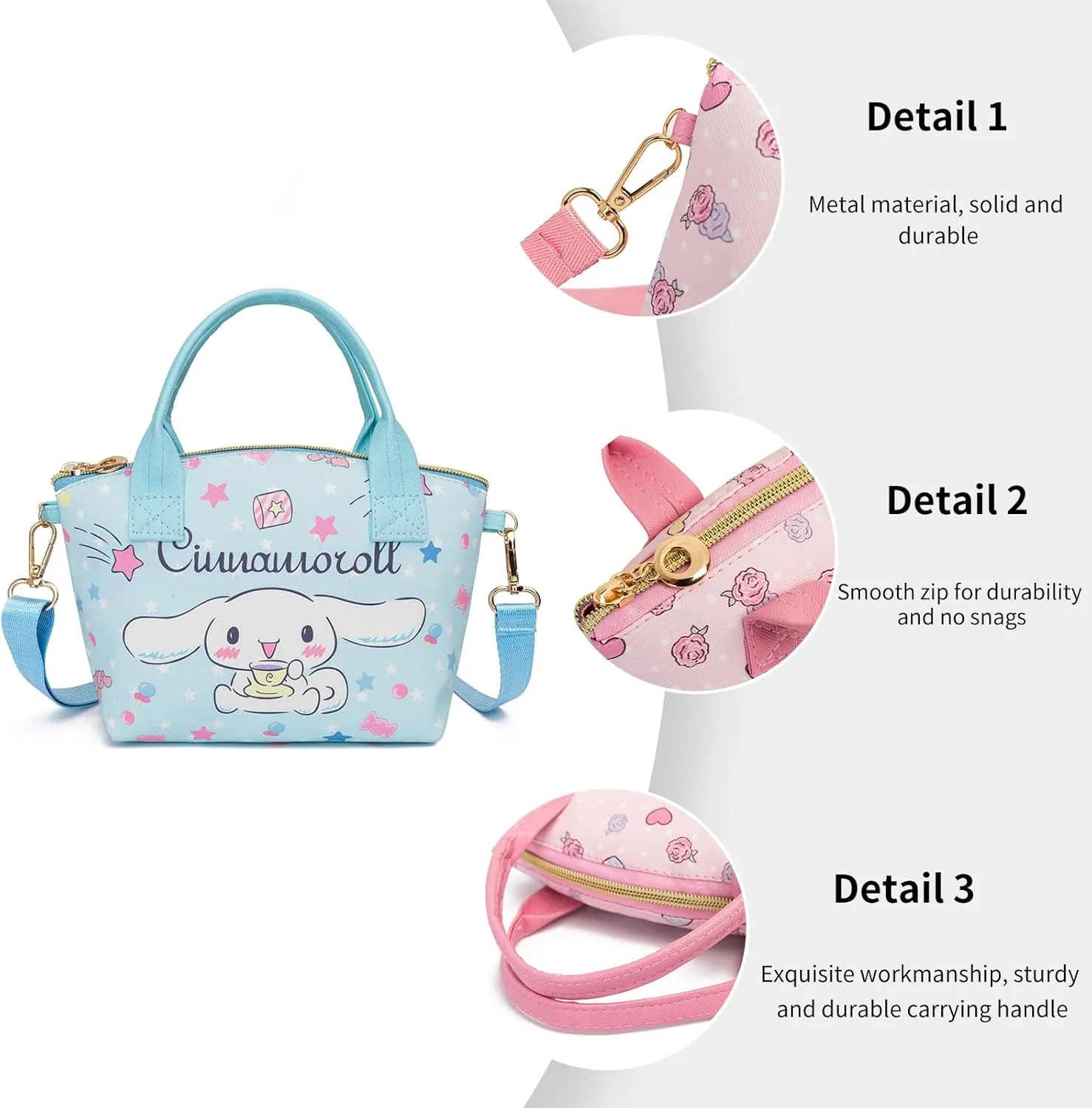 Cute Mini Purse Crossbody, Soft PU Leather Messenger Shoulder Bag Cartoon Handbag, 2Pcs