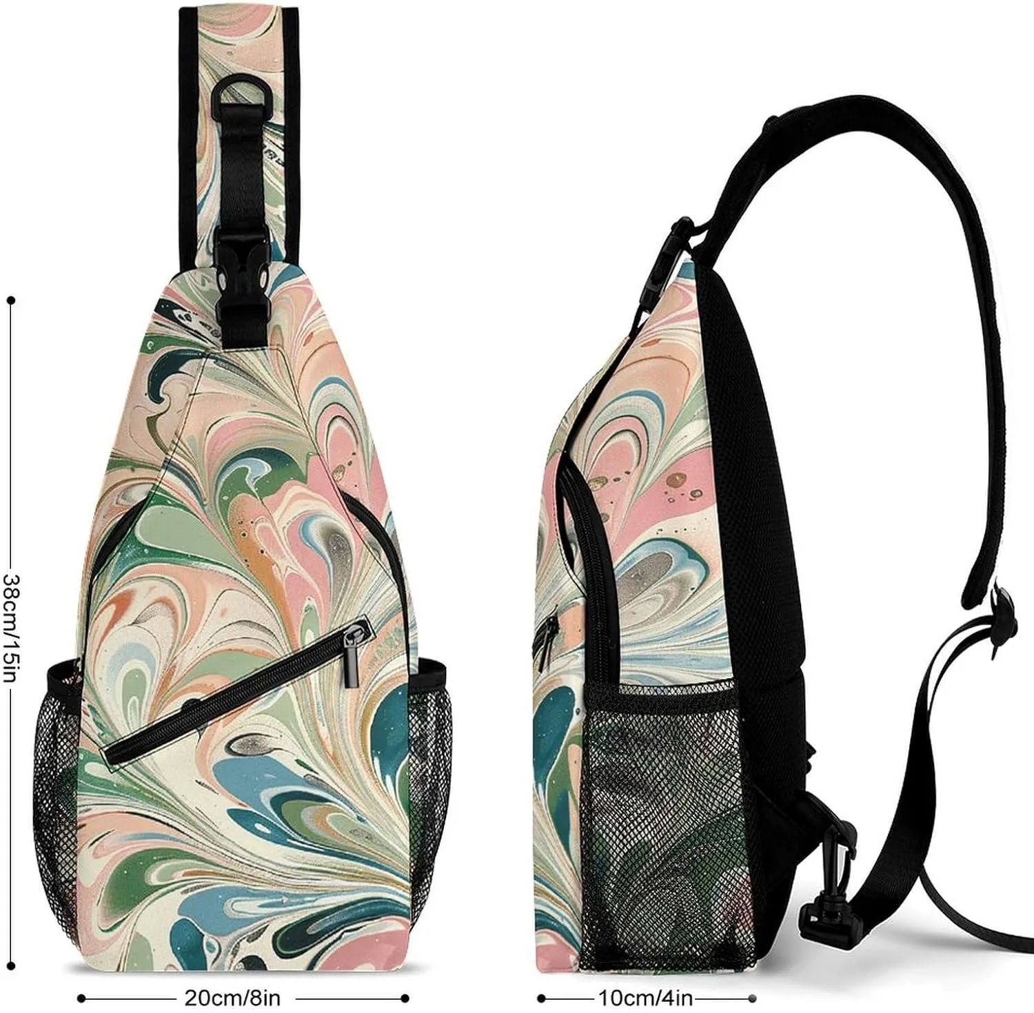 Dachshund And Piano Crossbody Bag, Sling Bag, Sling Backpack, Belt Bags for Travel Outdoors Hiking