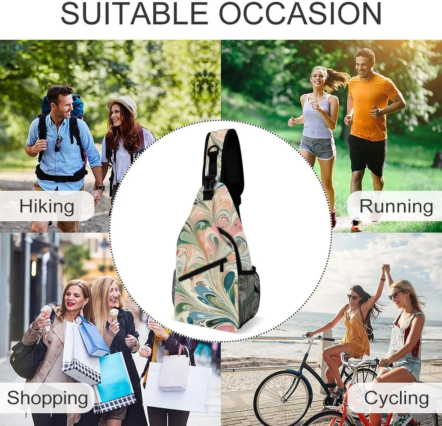 Dachshund And Piano Crossbody Bag, Sling Bag, Sling Backpack, Belt Bags for Travel Outdoors Hiking
