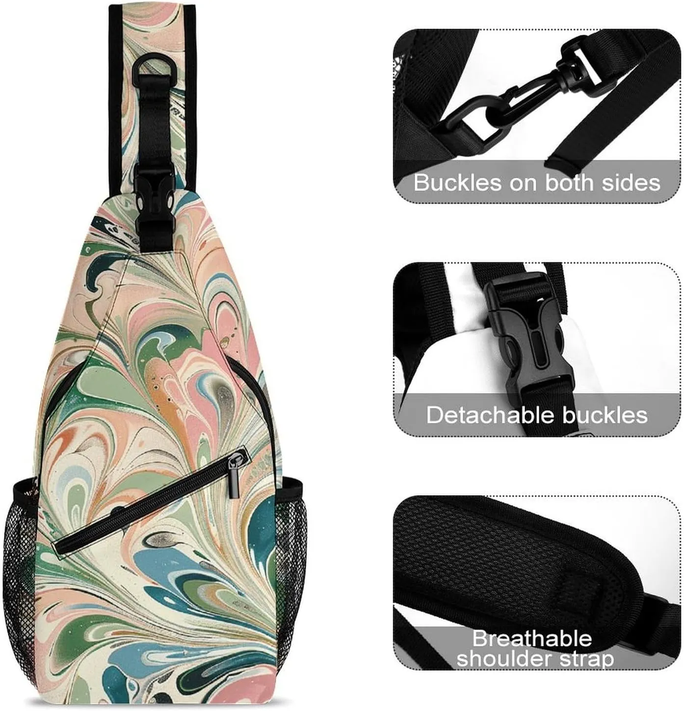 Dachshund And Piano Crossbody Bag, Sling Bag, Sling Backpack, Belt Bags for Travel Outdoors Hiking