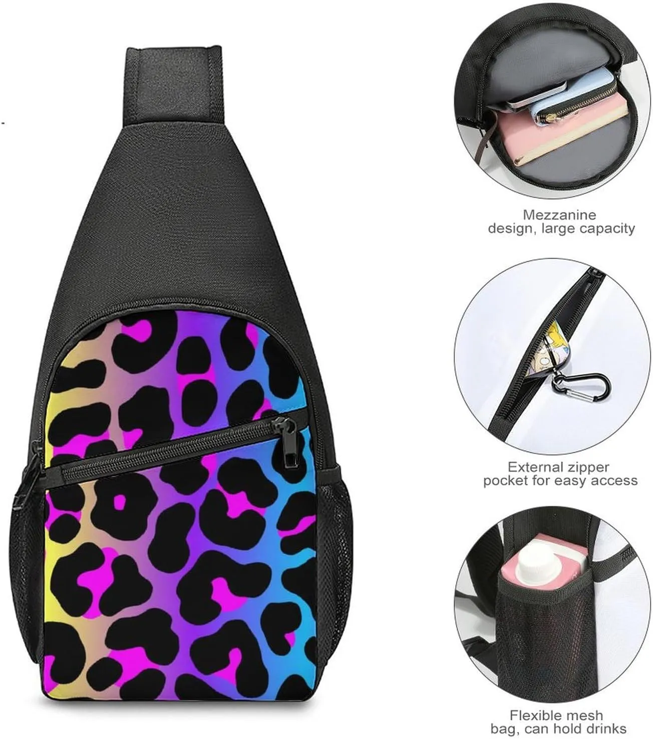 Dachshunds Clothes Dog Large Capacity Portable Chest Bag, Single Shoulder Chest Bag