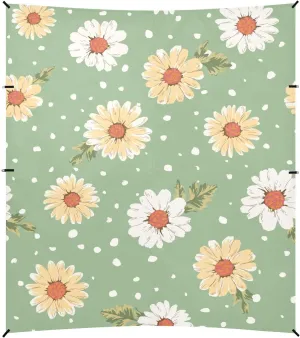 Daisy Flower Beach Tent Camping Sun Shelters Portable Outdoor Canopy Sun Shade for Camping Trips Fishing Backyard Fun or Picnics Easy Setup with Carrying Bag