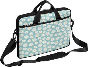 Daisy Naive Blue Laptop Shoulder Messenger Bag Case Sleeve for 14 Inch 15 Inch Laptop Case Laptop Briefcase 15.6 Inch Computer Bag