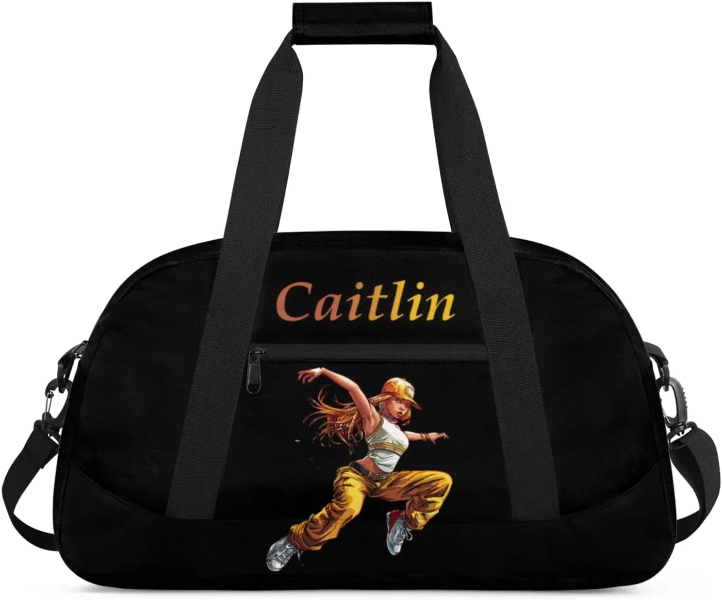 Dance Duffle-Bag for Teens Girls,Custom Hip-Hop-Bag for Dancer,Carry-on Lightweight for Travel-Duffle,Overnight,Workout Hip-hop Dance Yellow