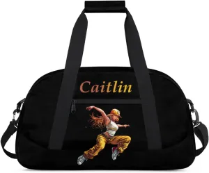 Dance Duffle-Bag for Teens Girls,Custom Hip-Hop-Bag for Dancer,Carry-on Lightweight for Travel-Duffle,Overnight,Workout Hip-hop Dance Yellow
