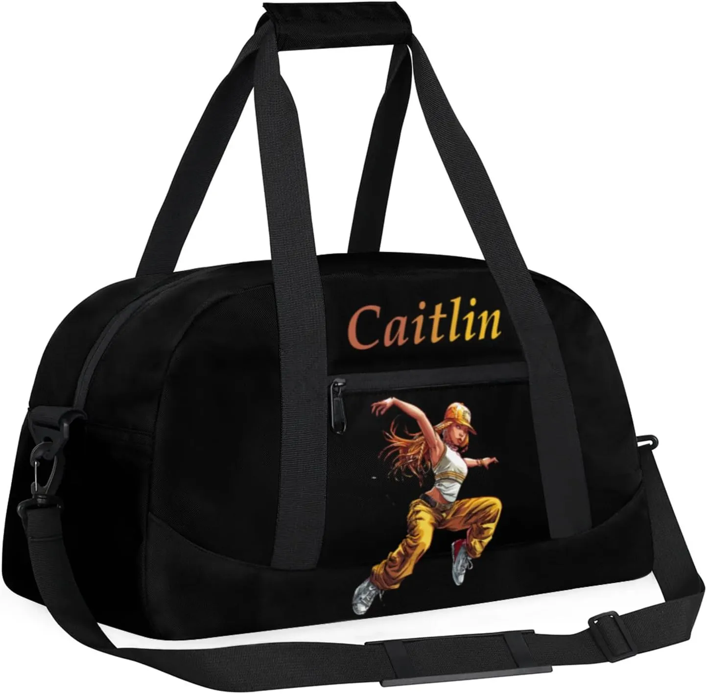 Dance Duffle-Bag for Teens Girls,Custom Hip-Hop-Bag for Dancer,Carry-on Lightweight for Travel-Duffle,Overnight,Workout Hip-hop Dance Yellow