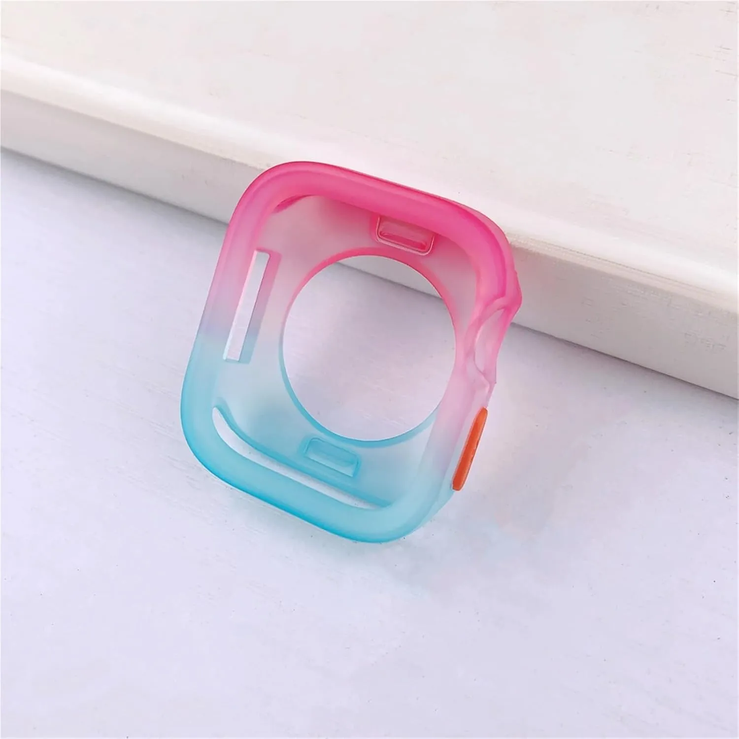 DASEB Candy Color Case For Apple Watch Cases 40MM 41MM 44MM 45MM Soft Silicone Transparent Protective Bumper For iWatch Series 9/8/7/6/5/Se Cases