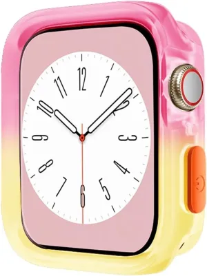 DASEB Candy Color Case For Apple Watch Cases 40MM 41MM 44MM 45MM Soft Silicone Transparent Protective Bumper For iWatch Series 9/8/7/6/5/Se Cases