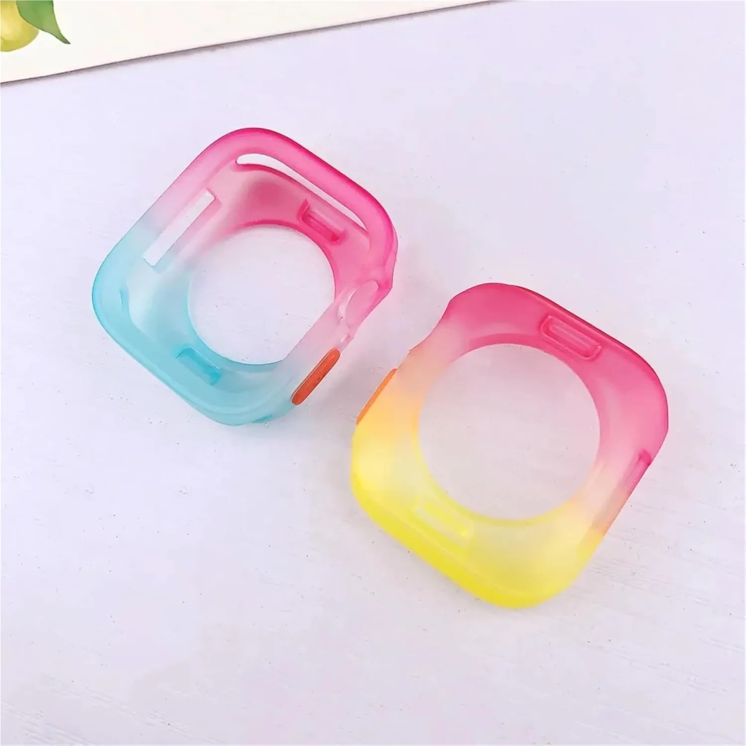 DASEB Candy Color Case For Apple Watch Cases 40MM 41MM 44MM 45MM Soft Silicone Transparent Protective Bumper For iWatch Series 9/8/7/6/5/Se Cases