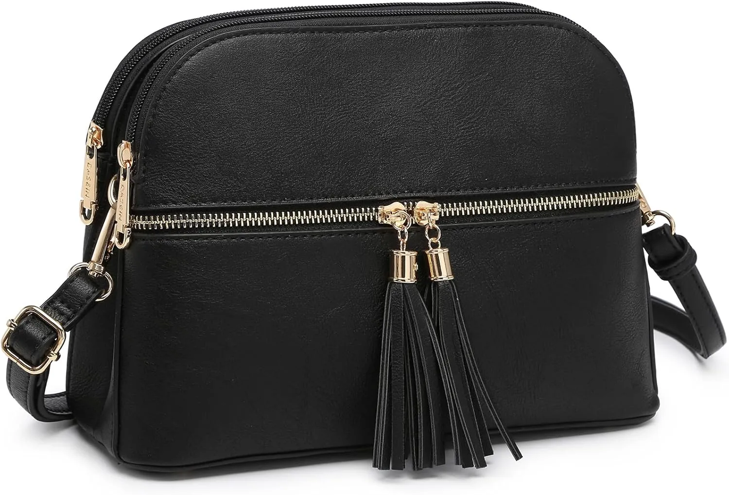 Dasein Women Tassel Zipper Pocket Crossbody Bag Shoulder Purse Fashion Travel Bag with Multi Pockets