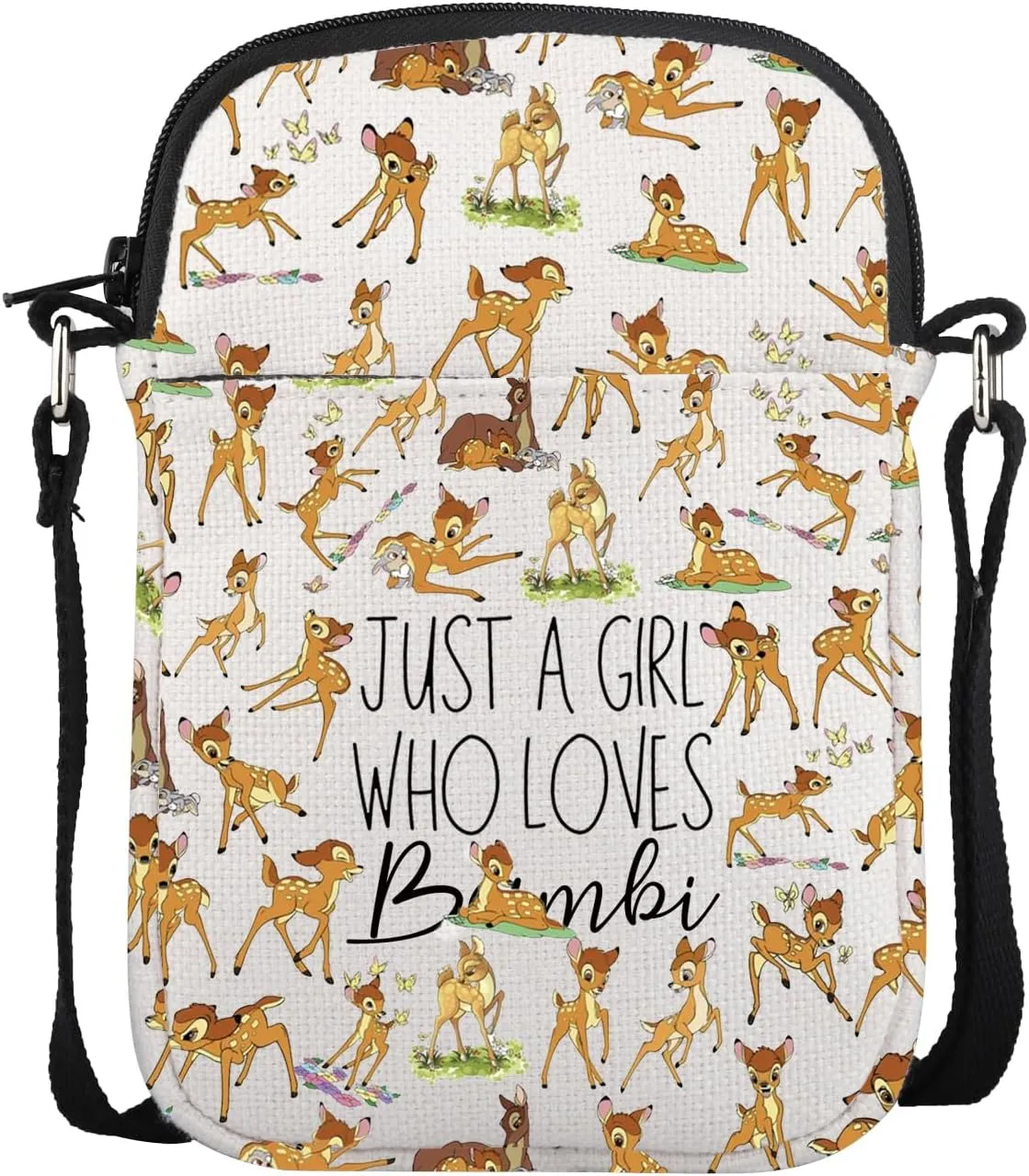 Deers Crossbody Purse Bag Deer Animals Lover Zipper Pouch for Movie Fans Gift (Deer)