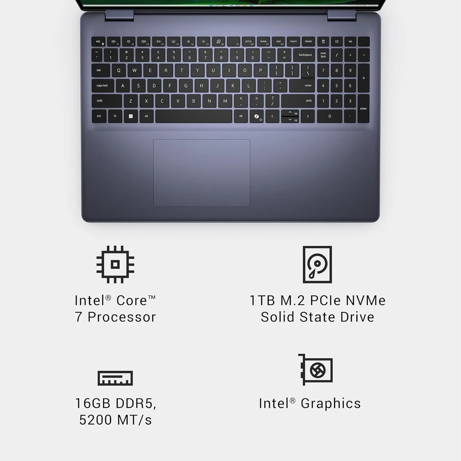Dell Inspiron 5640 Laptop - 16.0-inch 16:10 FHD  (1920 x 1200) Display, Intel Core 7-150U Processor, 16GB DDR5 RAM, 1TB SSD, Intel Graphics, Windows 11 Pro, Onsite & Migrate Service - Midnight Blue