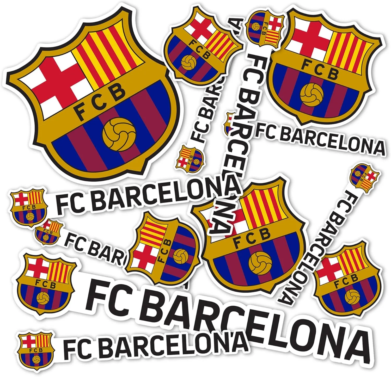 Desert Cactus FC Barcelona Barça Sticker Barça Sheet Vinyl Football Soccer Decal Laptop Water Bottle Car Scrapbook (Type 1-1)