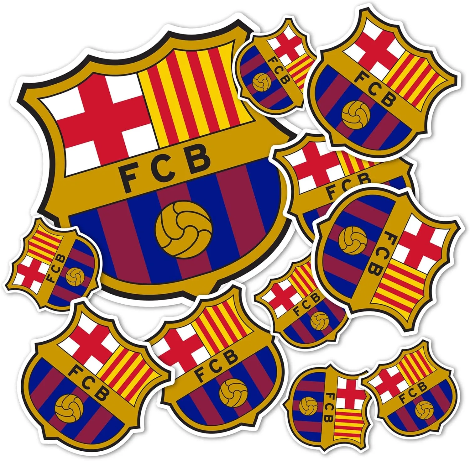 Desert Cactus FC Barcelona Barça Sticker Barça Sheet Vinyl Football Soccer Decal Laptop Water Bottle Car Scrapbook (Type 3-1)