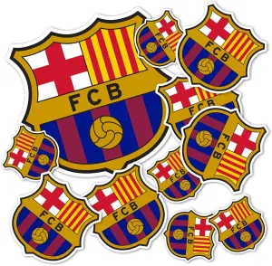 Desert Cactus FC Barcelona Barça Sticker Barça Sheet Vinyl Football Soccer Decal Laptop Water Bottle Car Scrapbook (Type 3-1)